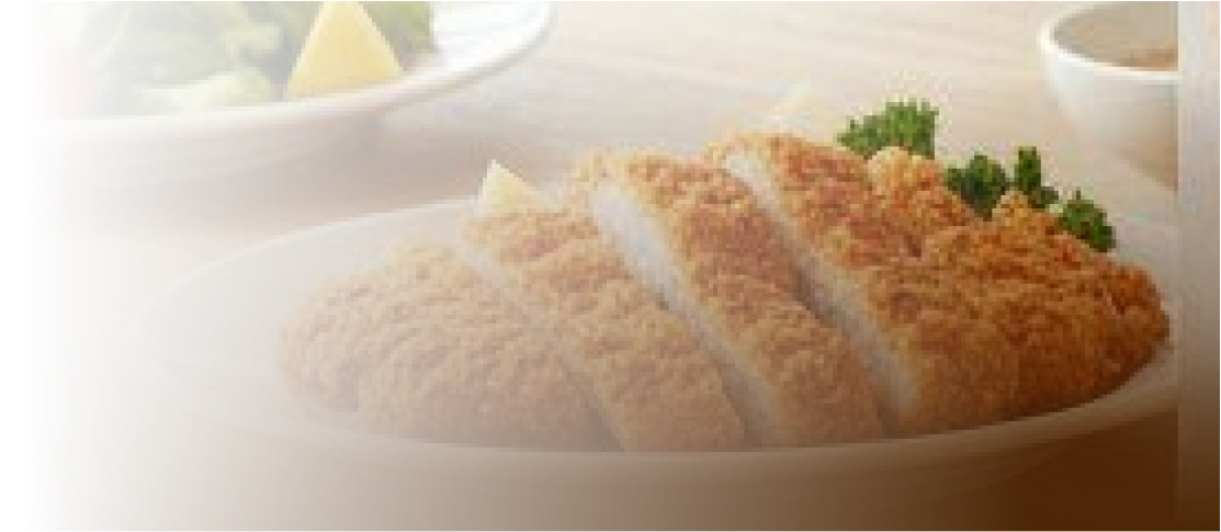 돈까스 조리 과정 배경