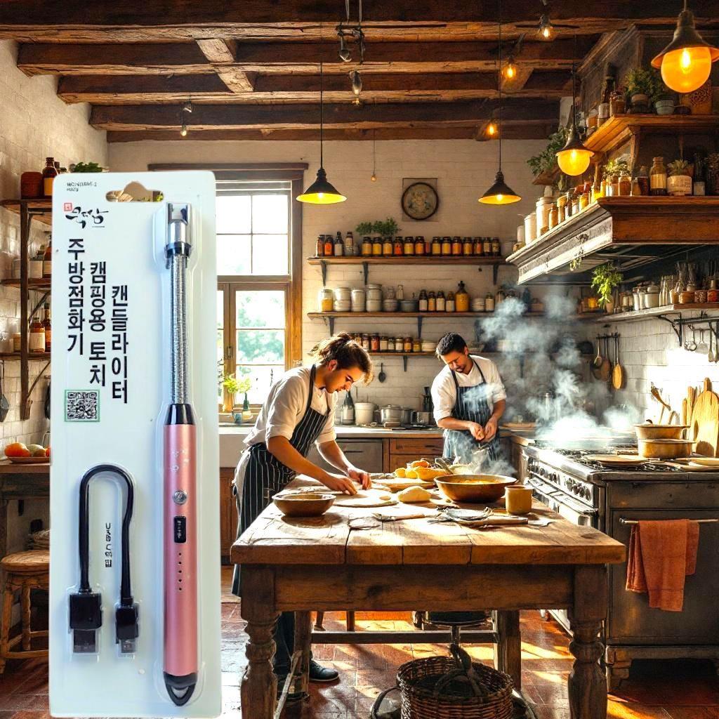 쿡짱 주방점화기 로즈골드