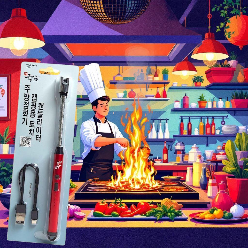 쿡짱 주방점화기 레드